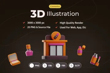 Kosmetika 3D Icon Pack