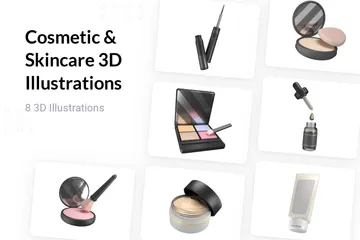 Kosmetik & Hautpflege 3D Illustration Pack