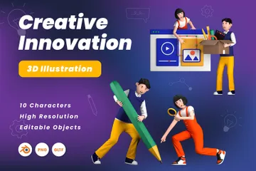 Kreative Innovation 3D Illustration Pack