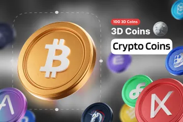 Kryptomünzen 3D Icon Pack