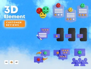 Kundenbewertungen 3D Icon Pack