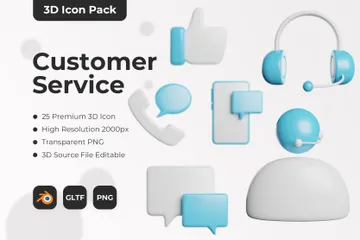 Kundendienst 3D Icon Pack