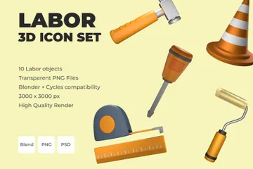 Labor 3D Illustration Pack