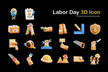 労働者の日 3D Iconパック