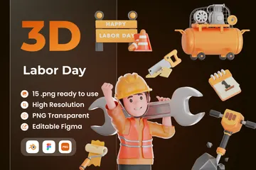 Labor Day 3D Icon Pack