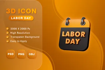 Labor Day 3D Icon Pack