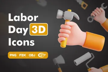 Labor Day 3D Icon Pack