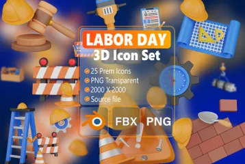 Labor Day 3D Icon Pack