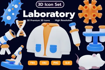 Laboratoire Pack 3D Icon