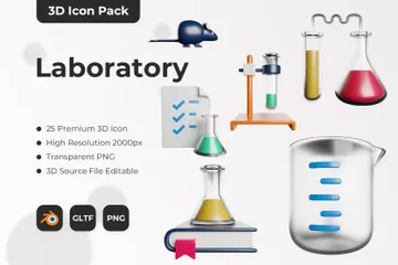 Laboratoire Pack 3D Icon