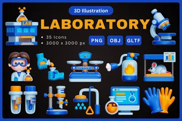 Laboratoire Pack 3D Icon