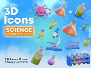 Laboratoire de science Pack 3D Illustration