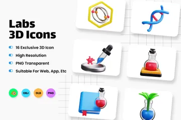 Laboratoires Pack 3D Icon