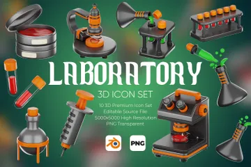 Laboratory 3D Icon Pack