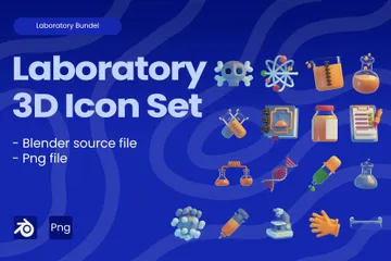 Laboratory 3D Icon Pack