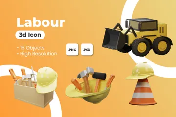 Labour 3D Illustration Pack