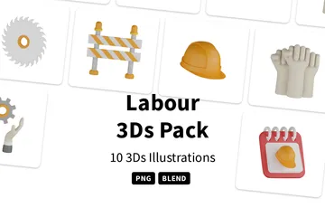 노동 3D Icon 팩