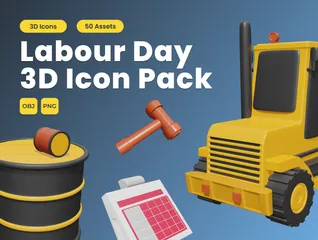 Labour Day 3D Icon Pack
