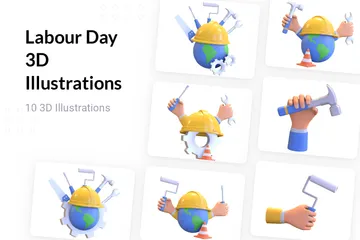 Labour Day 3D Illustration Pack