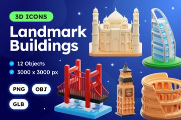 Landmark 3D Icon Pack