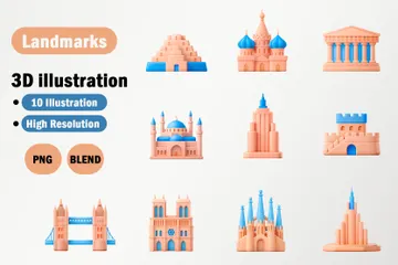 Landmarks 3D Icon Pack