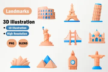 Landmarks 3D Icon Pack