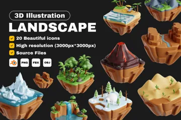 Landscape 3D Icon Pack