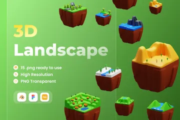 Landscape 3D Icon Pack