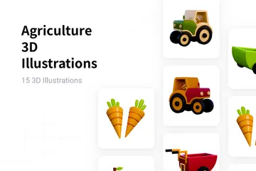 Landwirtschaft 3D Illustration Pack