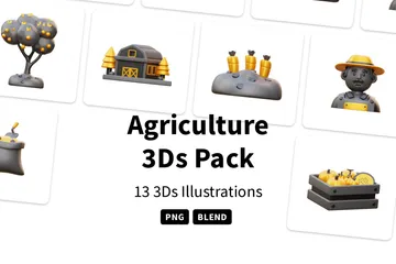 Landwirtschaft 3D Icon Pack