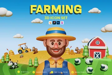 Landwirtschaft 3D Icon Pack