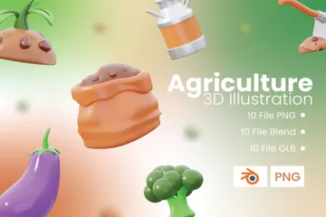 Landwirtschaft 3D Icon Pack