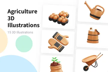 Landwirtschaft 3D Illustration Pack