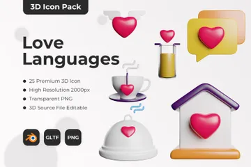 Langues d'amour Pack 3D Icon