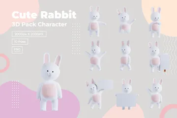 Lapin Pack 3D Illustration