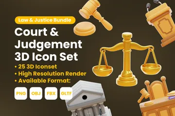 Law & Justice 3D Icon Pack
