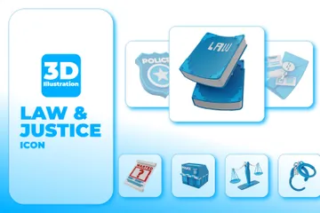 Law & Justice 3D Icon Pack