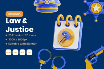 Law & Justice 3D Icon Pack