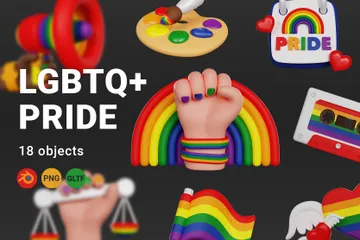 LGBTQ+ 3D Icon 팩