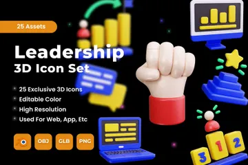 Leadership 3D Icon Pack