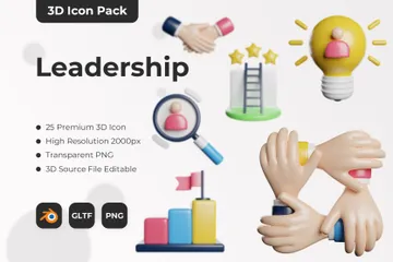 Leadership 3D Icon Pack