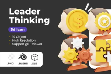 Leadership Thinking 3D Icon Pack