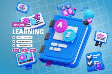 Learning 3D Icon Pack