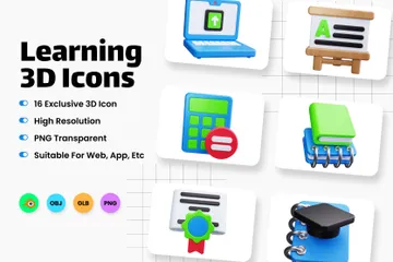 Learning 3D Icon Pack