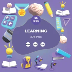 Learning 3D Icon Pack
