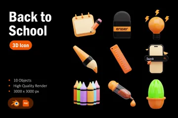Learning And Education Tool 3D Icon Pack