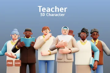 Lehrer 3D Illustration Pack