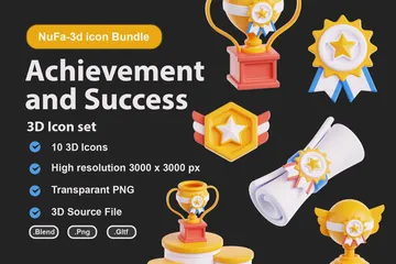 Leistung und Erfolg 3D Icon Pack