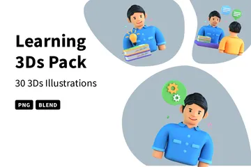 Lernen 3D Illustration Pack