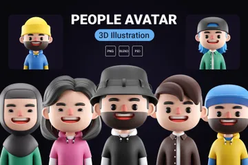 Personen-Avatar 3D Icon Pack